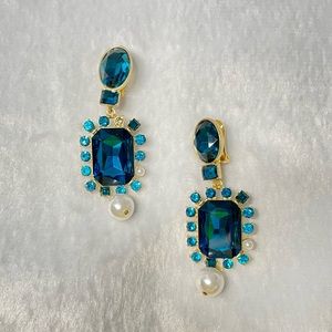 Oscar de la Renta Crystal Statement Earrings